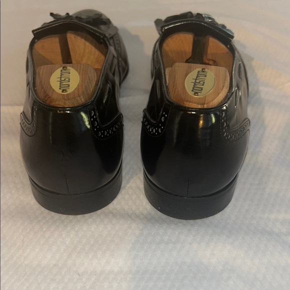 Salvatore Ferragamo Glossy Black Tassel Loafers Leather Upper 10 B - Picture 3 of 16